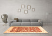 Machine Washable Oriental Orange Traditional Area Rugs in a Living Room, wshabs3349org