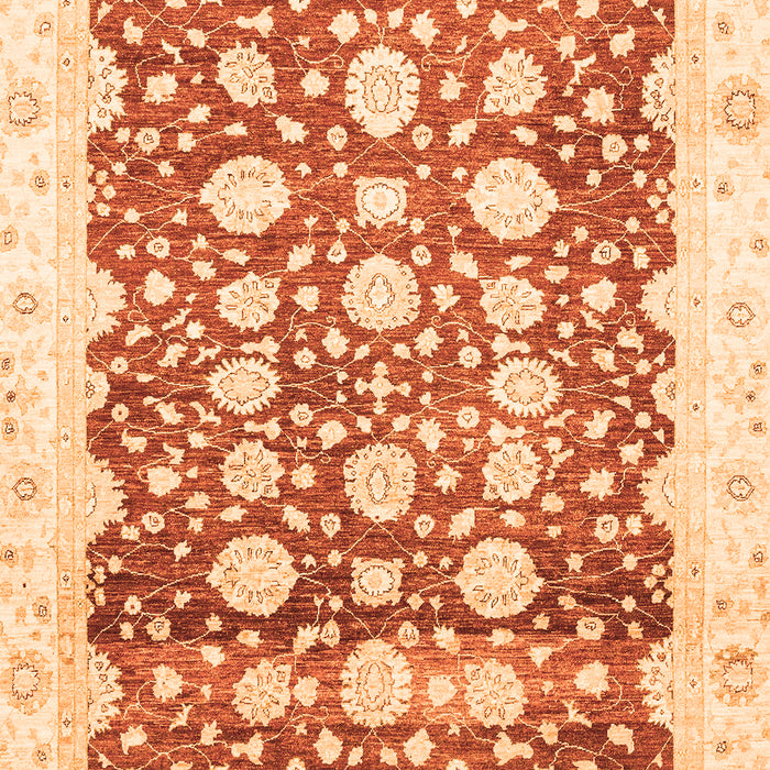 Machine Washable Oriental Orange Traditional Area Rugs, wshabs3349org