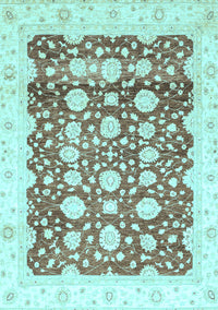 Oriental Light Blue Traditional Rug, abs3349lblu