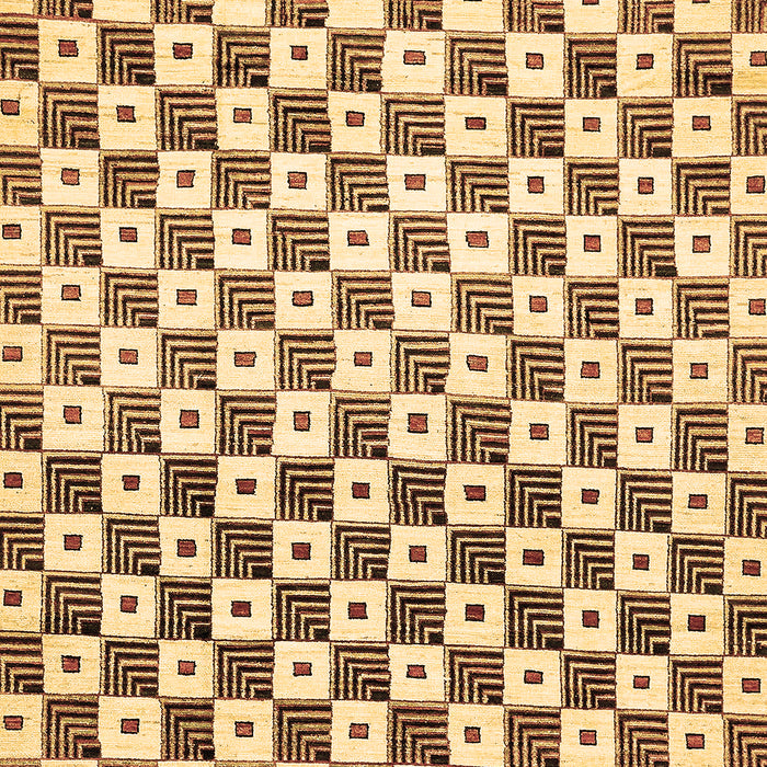 Checkered Brown Modern Rug, abs334brn