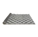 Sideview of Checkered Gray Modern Rug, abs334gry