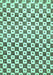 Checkered Turquoise Modern Rug, abs334turq