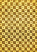 Checkered Yellow Modern Rug, abs334yw