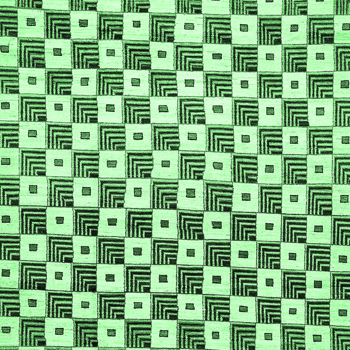 Checkered Emerald Green Modern Rug, abs334emgrn