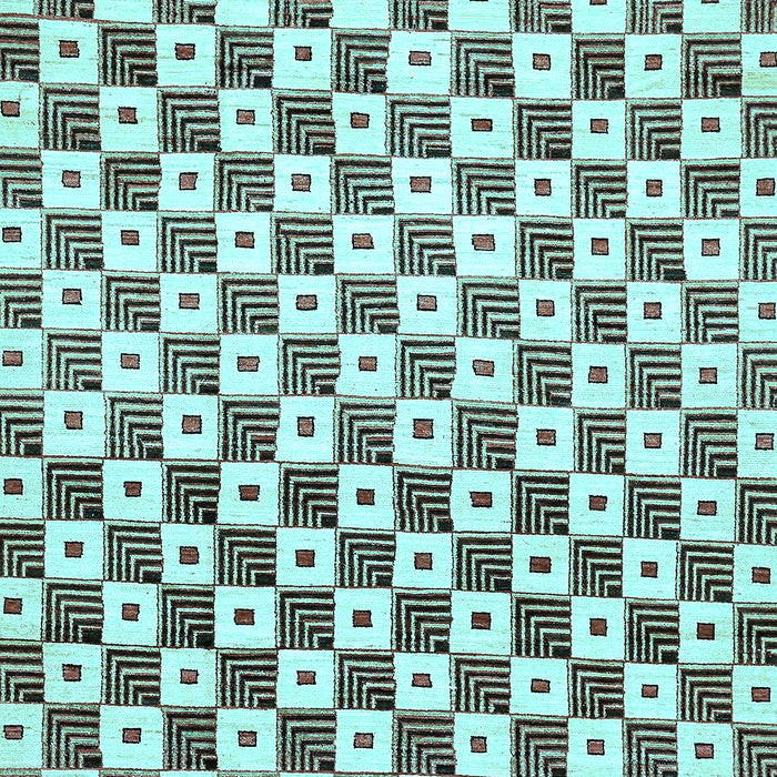 Checkered Light Blue Modern Rug, abs334lblu