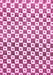 Machine Washable Checkered Pink Modern Rug, wshabs334pnk