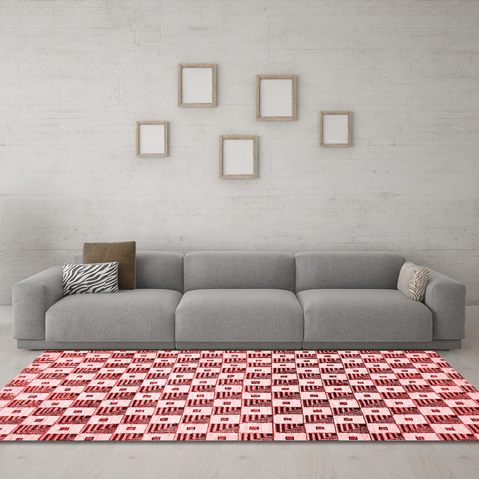 Modern Red Washable Rugs