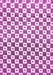 Machine Washable Checkered Purple Modern Area Rugs, wshabs334pur