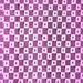 Square Machine Washable Checkered Purple Modern Area Rugs, wshabs334pur