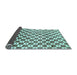 Sideview of Checkered Light Blue Modern Rug, abs334lblu