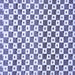 Square Machine Washable Checkered Blue Modern Rug, wshabs334blu