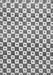 Machine Washable Checkered Gray Modern Rug, wshabs334gry