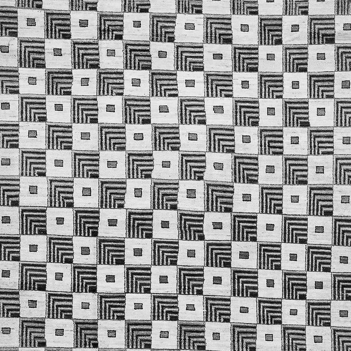 Machine Washable Checkered Gray Modern Rug, wshabs334gry