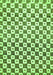 Machine Washable Checkered Green Modern Area Rugs, wshabs334grn