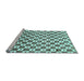 Sideview of Machine Washable Checkered Light Blue Modern Rug, wshabs334lblu