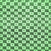 Square Checkered Emerald Green Modern Rug, abs334emgrn