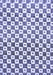 Machine Washable Checkered Blue Modern Rug, wshabs334blu