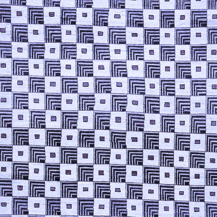 Machine Washable Checkered Blue Modern Rug, wshabs334blu