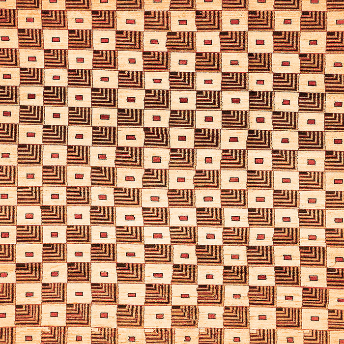 Square Machine Washable Checkered Orange Modern Area Rugs, wshabs334org