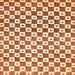 Square Machine Washable Checkered Orange Modern Area Rugs, wshabs334org