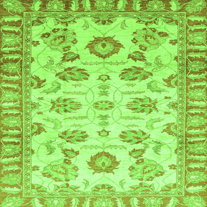 Square Oriental Green Traditional Rug, abs3350grn