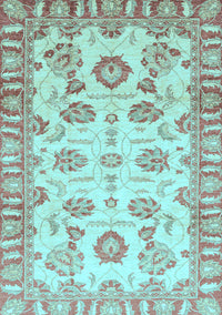 Oriental Light Blue Traditional Rug, abs3350lblu