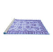 Sideview of Machine Washable Oriental Blue Traditional Rug, wshabs3350blu