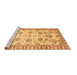 Sideview of Machine Washable Oriental Brown Traditional Rug, wshabs3350brn