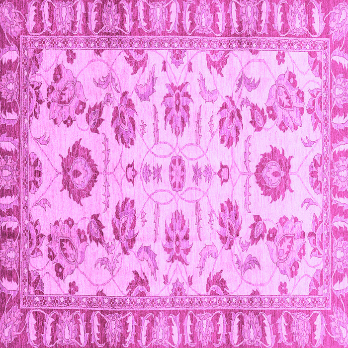 Square Machine Washable Oriental Purple Traditional Area Rugs, wshabs3350pur