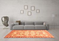 Machine Washable Oriental Orange Traditional Rug, wshabs3350org