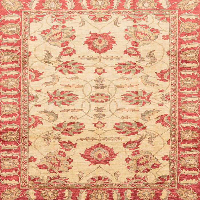 Square Machine Washable Abstract Bright Orange Rug, wshabs3350