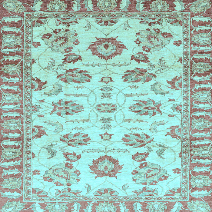 Square Oriental Light Blue Traditional Rug, abs3350lblu