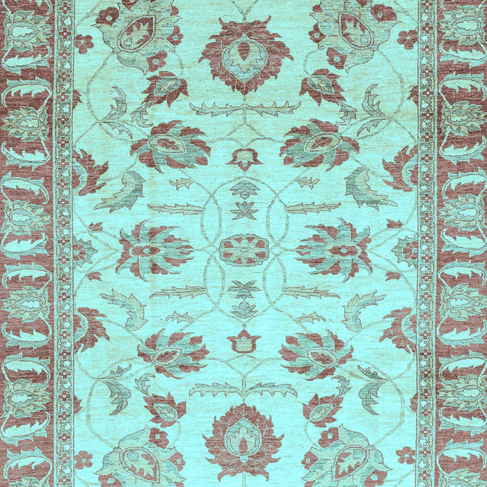 Machine Washable Oriental Light Blue Traditional Rug, wshabs3350lblu