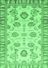 Oriental Emerald Green Traditional Rug, abs3350emgrn