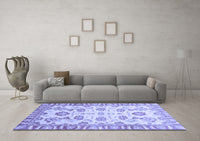 Machine Washable Oriental Blue Traditional Rug, wshabs3350blu