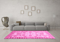 Machine Washable Oriental Pink Traditional Rug, wshabs3350pnk