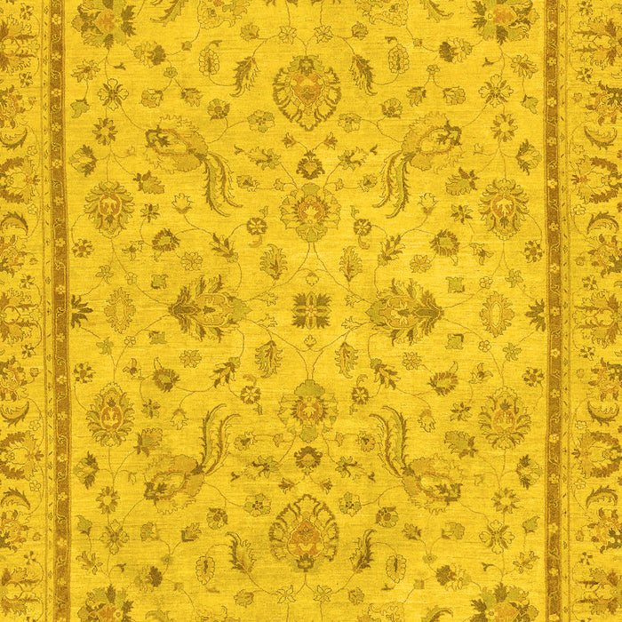 Machine Washable Oriental Yellow Traditional Rug, wshabs3351yw