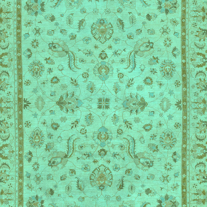 Machine Washable Oriental Turquoise Traditional Area Rugs, wshabs3351turq