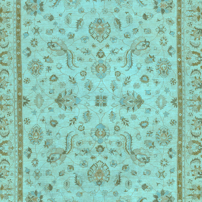 Machine Washable Oriental Light Blue Traditional Rug, wshabs3351lblu