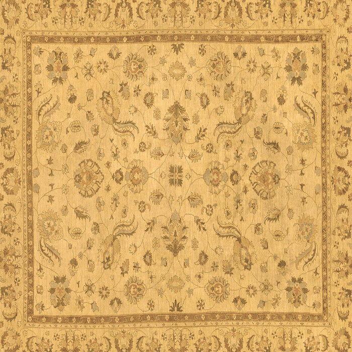 Square Machine Washable Oriental Brown Traditional Rug, wshabs3351brn