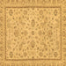 Square Machine Washable Oriental Brown Traditional Rug, wshabs3351brn