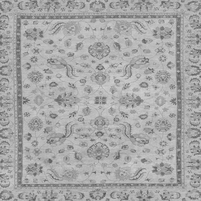 Square Machine Washable Oriental Gray Traditional Rug, wshabs3351gry