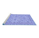 Sideview of Machine Washable Oriental Blue Traditional Rug, wshabs3351blu