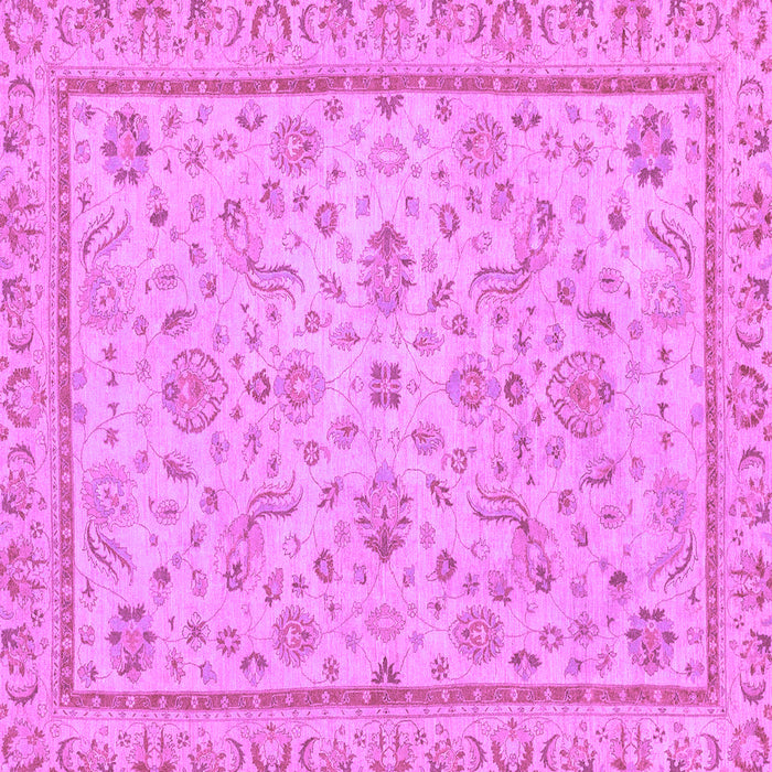 Square Machine Washable Oriental Purple Traditional Area Rugs, wshabs3351pur