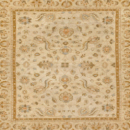 Square Machine Washable Abstract Yellow Rug, wshabs3351