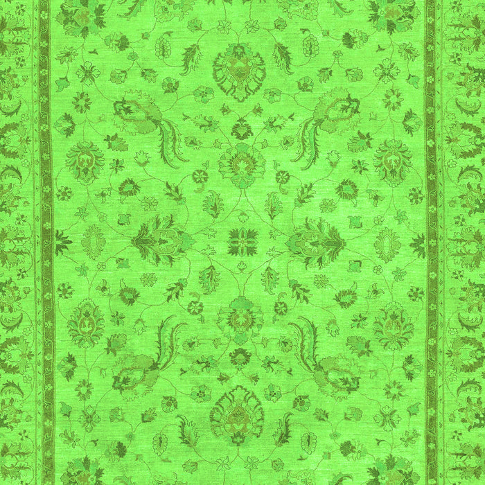 Machine Washable Oriental Green Traditional Area Rugs, wshabs3351grn