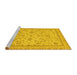 Sideview of Machine Washable Oriental Yellow Traditional Rug, wshabs3351yw