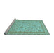 Sideview of Machine Washable Oriental Light Blue Traditional Rug, wshabs3351lblu