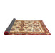 Sideview of Abstract Fire Brick Red Modern Rug, abs3352