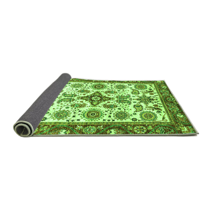 Sideview of Abstract Green Modern Rug, abs3352grn